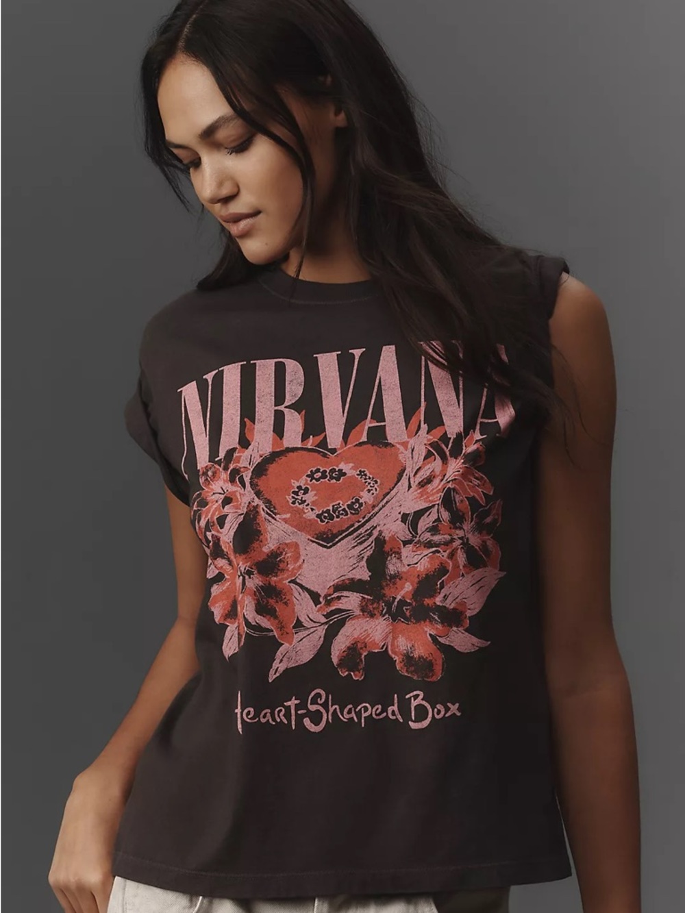 LetLuv Nirvana Band Short-Sleeve Tee Anthropologie Size XS NWT